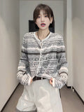 Large-Size Design With A Small Fragrant Temperament Knitted Shirt Girl Early Autumn New Fat Mm Loose Thin Cardigan Coat Top