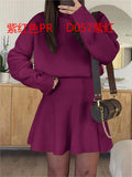 Dili Casual Holiday Sweater Long-Sleeved Short Dress Dress Women's Dress 2025 Autumn And Winter