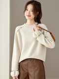 Red Sweater Women's Jacket Short Nail Beaded Bottom Shirt Loose Lazy Commuting Coat With 2025 Autumn And Winter Clothing