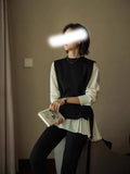 Korean Literature And Art New Women's Casual Temperament Suit Loose Irregularly Take Two Sets