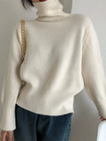 High-Necked Hooded Sweater Woman In The Autumn And Winter Of 2025 Lazy Wind Soft Glutinous Loose Pile Pile Knitted Bottom Shirt