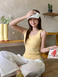 Gray All-In-One With Chest Cushion U-Neck Collar Collar Collar Slings Vest 2026 Summer New Slim Top