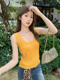 2026 Summer New Fashion U Tie Sling Vest Women's Seaside WearÐÞ-In-Sleeve-Free Small Top