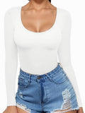 2025 Women's Low Round Collar Long Sleeve Sextender T-Shirt T-Shirt