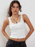Y2K Women's New Pure Mb Sling Belt Vest With Lace Slimming Top Hottie Summer