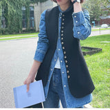 London Street Repair Single-Drained Vest Early Spring Folding Coat Commuter Put On Top
