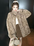 Litong Dyed Sharp Lamb Wool Coat 2026 Winter New Look Thin Fur Coat Woman