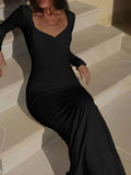 Dili Temperament Evening Dress High-End Long-Sleeved Ass Skirt Dress Women's Dress 2025 Autumn And Winter Alone