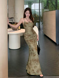 Skinny Temperament Fashion Sexy Bag Hip Dress Summer Long Slim Fold Design Dizzy Waist Sling Skirt