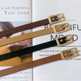 Pearl Gold Rectangular Needle Buckle Width 1.8Cm Long 100CM Belt Women's Jeans Belt PU Belt