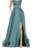 2026 New Bridesmaids Dress Long Dress Small Tailings Slings Solid Party Evening Dress