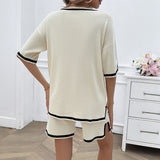 Dili 2025 Spring/Summer Women's Casual V-Neck Sweater Set