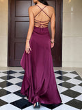 Dili Elegant Wind Slings Solid Dress Dress Women's Dress 2025 Autumn And Winter