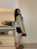 2025 Early Autumn Korean Tie With Double Buckle Short Wind Coat Short Wind Coat
