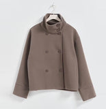Exploding Fashion Temperament Elegant Buckle Collar Hair Jacket 2025 Women's Clothing Small Batch