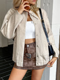 Dili Leisure Vacation Solid Color Long-Sleeved Vest Coat Women's Clothing 2025 Autumn And Winter