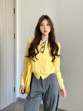 Spring And Autumn Holiday Two Early Autumn Wearing Lazy Wind Knitted Sweater Coat Soft Korea Han Ramming Top