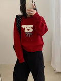 Super Good Korean Puppy Knitted Sweater Woman 2025 New Autumn And Winter South Korea Dongdaemun Burst Top