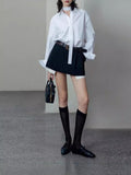 Spring Blouse Inside 3 Seasons Can Be Conceived Shape B Into The Detachable Ribbon Folded Over The Long-Sleeved Shirt