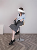 Spring New Suit Half Dress Suit Gray Dress Female Commute Simple H Version Open Skirt Long