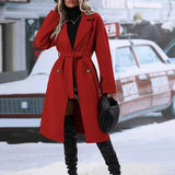 2025 New Solid Color Collar Plus Thick Dragon And Phoenix With Double Buckle Plus Long Wind Jacket Woman