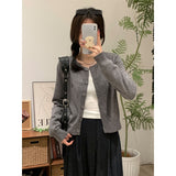 Long-Sleeved Knitted Jersey Outside Embroidered Bow Repair Slim Autumn New Women's Beautiful Coat Small Top