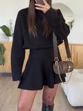 Dili Casual Holiday Sweater Long-Sleeved Short Dress Dress Women's Dress 2025 Autumn And Winter