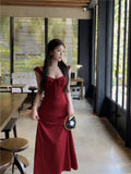Purely Sexual Strap Design Feel Waist Sling Dress Women Summer White Slimy Body Shape Long Dress