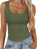 2026 Women Decorating Hottie Sleeveless Round-Neck Vest Street Fashion Women's T-Shirt Vest
