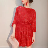 Cross-Explosive Fashion Beads Festival Banquet Squin Dress Dress Dress Dress