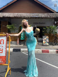Lace Spliced Sling Dress Women's Summer Holiday Style Fishtail Dress Waist Net Yarn Skirt Bag Hip Dress