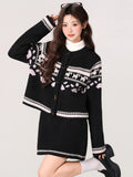 Small Fragrant Windfeir Island Sweater Long Sleeve Opener Thick Bottom Shirt With Autumn And Winter New Loose Coat Top Woman