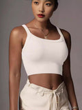 Women's Clothing Ins Threaded Slings Short-Sight Umbilly Repairing The U Collar With A Vest Hottie Tight