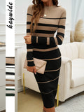 Dili Temperament Elegant Long-Sleeved Ass Skirt Sweater Dress Women's Dress 2025 Autumn And Winter