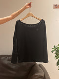 Vintage Hot Diamond Rivet Embroidered Slanted Shoulder Long-Sleeved T-Shirt 2026 Autumn New Loose Design Feel Blouse Woman