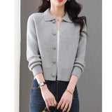 Brand Discount Spring And Autumn Outside With A Short Collar Sweater Small Coat Women's Wool With Skirt Top Knitted Bottom Shirt
