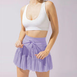 Women's Half-Dress Skirts Anti-Walking Summer New High-Waisted T-Shirt With Mesh Yarn Bony Skirts Babes