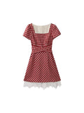 Red Check-In Dress Dress Women Wear 2026 New Summer Beautiful Dress Unique Beautiful Waist