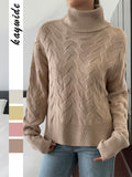Dili Casual Solid Color Wool Woven Long-Sleeved Sweater Women's Clothing 2025 Autumn And Winter