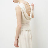 Word Of Mouth Into The Micro-Wrinkled Texture Is Two Wearing Bare Backs With A Half-Dress Linen Set
