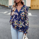 Dili Design Long-Sleeved Shirt Women 2026 Autumn Temperament Elegant Floral Shirt