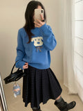 Super Good Korean Puppy Knitted Sweater Woman 2025 New Autumn And Winter South Korea Dongdaemun Burst Top