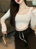 2025 Super Spice Girls Solid Color Short T-Shirt Gupling Long Sleeve T-Shirt