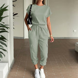 Dili Leisure Vacation Short-Sleeved T-Shirt Pants Two Sets Of Women's Clothing 2025 Autumn And Winter