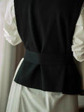 Korean Literature And Art New Women's Casual Temperament Suit Loose Irregularly Take Two Sets