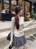 Korean Oat Collar 2026 Autumn New Long-Sleeved T-Shirt Inside The Bottom Shirt To Repair The Lazy Temperament Of The Woman