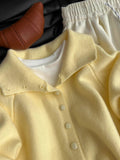 Gentle Wind High-Neck Single Buckle Soft Glutinous Sweater Coat Women's Spring And Autumn Dress New Korean Yellow Outerwear Knitted Open Shirt