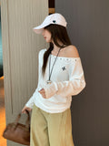 Spice Girls Sexy Shoulder Rivet Shirt Long-Sleeved T-Shirt Girl 2026 Autumn Design Sensational Diamond Inside Dress