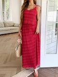 Dili Vacation Leisure Wind Sling Seaside Atmosphere Two Sets Of Women's Clothing 2025 Spring And Summer Explosion