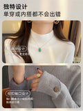 Grey Half-High Collar Plus Thick Bottom Shirt Women Take 2025 Autumn And Winter New Sweater High-End Knitting Top